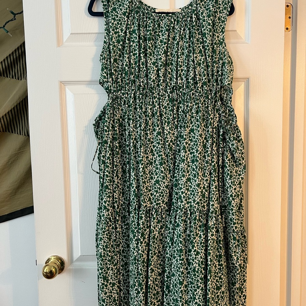 Caron Callahan | Timora Dress | Green Floral | Small